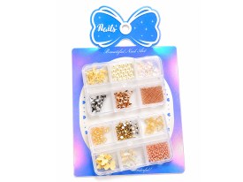 Pack 2 cajas acrilicas con 12 decorativos